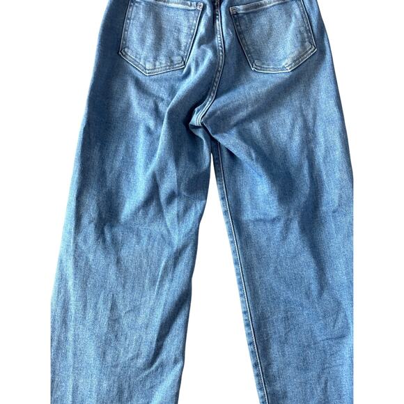 Just Black Denim Blue Jeans The Patch Pocket Wide Leg Pre-Loved Size 27 - Picture 9 of 14